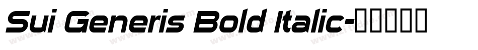 Sui Generis Bold Italic字体转换
